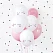 Balloner Cute Smiley  hvid/pink 30cm, 50 stk. pigefoedselsdag