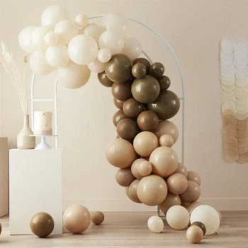 Ballonbue råhvid/brun/natur ballonudsmykning