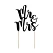 Cake Topper Mr & Mrs sort festartikler