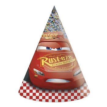 Partyhatte Cars 16cm, 6 stk. festartikler