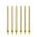 Kagelys guld metallic 14cm, 12 stk. festartikler