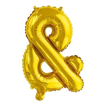 Folieballon bogstav & guld 41cm festartikler