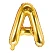 Guld folieballon bogstaver "A" 35cm