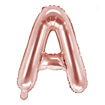 Folieballon bogstav "A" rosegold 35cm festartikler