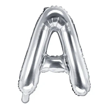 Folieballon bogstaver "A" sølv 35cm