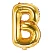 Folieballon bogstaver "B" guld 35cm festartikler