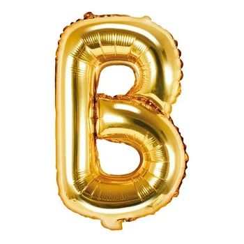 Folieballon bogstaver "B" guld 35cm festartikler