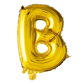 Folieballon bogstav B guld 41cm festartikler