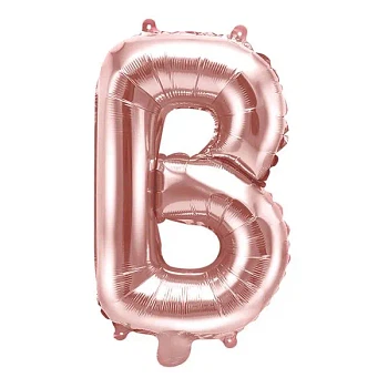 Folieballon bogstav "B" rosegold 35cm festartikler