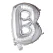 Folieballon bogstav B sølv 41cm festartikler