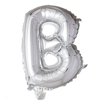 Folieballon bogstav B sølv 41cm festartikler