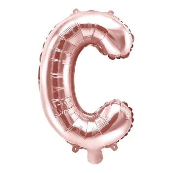 Folieballon bogstav "C" rosegold 35cm festartikler