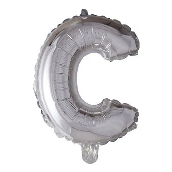 Folieballon bogstav C sølv 41cm festartikler