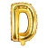 Guld folieballon bogstaver "D" 35cm