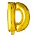Folieballon bogstav D guld 41cm festartikler