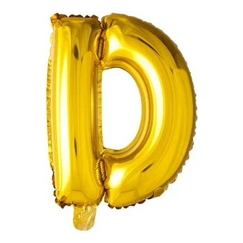 Folieballon bogstav D guld 41cm festartikler
