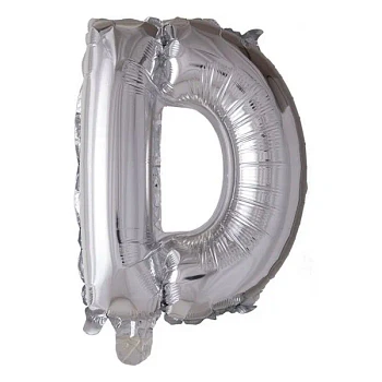 Folieballon bogstav D sølv 41cm festartikler