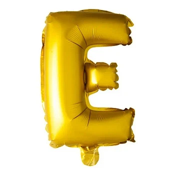 Folieballon bogstav E guld 41cm festartikler