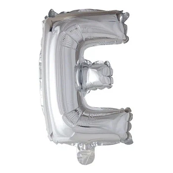 Folieballon bogstav E sølv 41cm festartikler