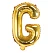 guld folieballon bogstaver "G" 35cm