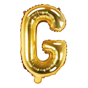 guld folieballon bogstaver "G" 35cm