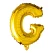 Folieballon bogstav G guld 41cm festartikler