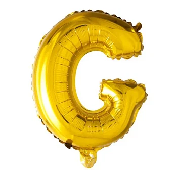 Folieballon bogstav G guld 41cm festartikler
