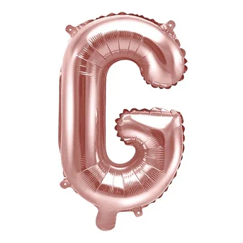 Folieballon bogstav "G" rosegold 35cm festartikler