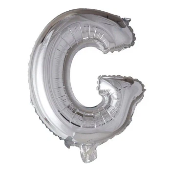 Folieballon bogstav G sølv 41cm festartikler