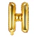Guld folieballon bogstaver "H" 35cm