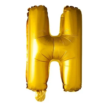 Folieballon bogstav H guld 41cm festartikler