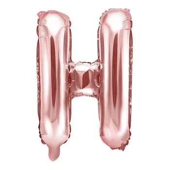 Folieballon bogstav "H" rosegold 35cm festartikler