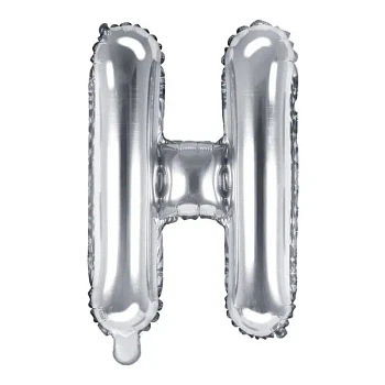 Folieballon bogstaver "H" sølv 35cm