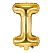 Guld folieballon bogstaver "I" 35cm