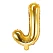 Guld folieballon bogstaver "J" 35cm