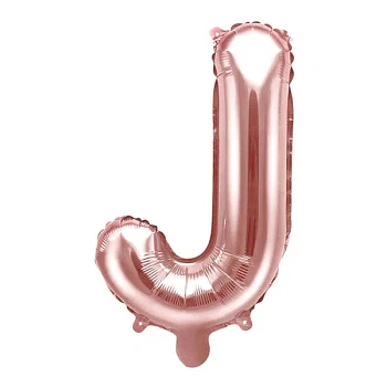 Folieballon bogstav "J" rosegold 35cm festartikler