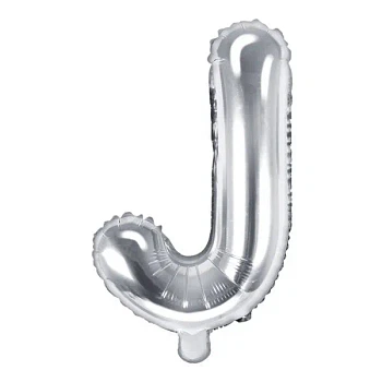 Folieballon bogstaver "J" sølv 35cm