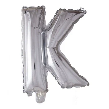 Folieballon bogstav K sølv 41cm festartikler