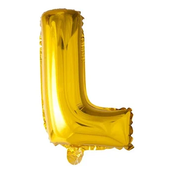 Folieballon bogstav L guld 41cm festartikler