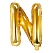 Guld folieballon bogstaver "N" 35cm