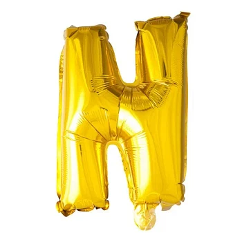 Folieballon bogstav N guld 41cm festartikler