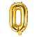 Lguld folieballon bogstaver "O" 35cm