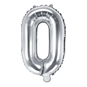 Folieballon bogstaver "O" sølv 35cm