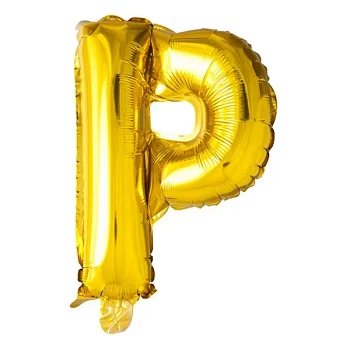  Folieballon bogstav P guld 41cm festartikler