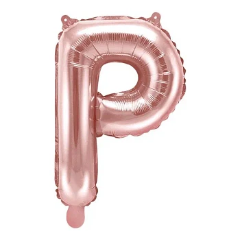 Folieballon bogstav "P" rosegold 35cm festartikler