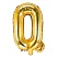 Guld folieballon bogstaver "Q" 35cm