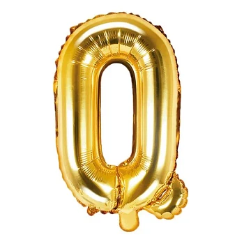 Guld folieballon bogstaver "Q" 35cm