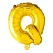 Folieballon bogstav Q guld 41cm festartikler