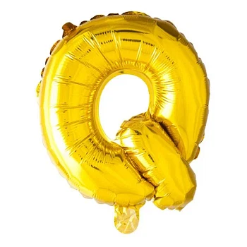 Folieballon bogstav Q guld 41cm festartikler