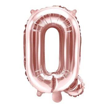 Folieballon bogstav "Q" rosegold 35cm festartikler
